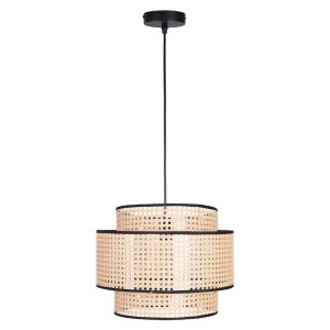 Sanico Goldlux lampa wisząca TAKARA-3 1xE27 naturalna beżowa w stylu boho IP20 - 330536