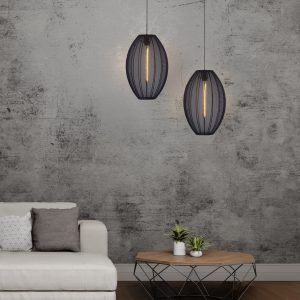 Sanico Goldlux lampa wisząca KAREI 1xE27 czarna IP20 - 330611