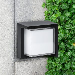 Sanico Goldlux kinkiet ogrodowy oprawa elewacyjna ESSEN SQUARE LED 12W 4000K czarna IP44 - 330963