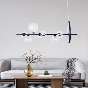 Sanico Goldlux lampa wisząca LED HYBRID 15W 4000K + 7xG9 czarna IP20 - 331113