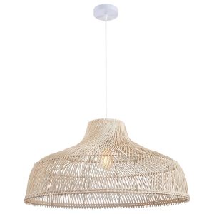 Sanico Goldlux lampa wisząca CUBA 1xE27 naturalna beżowa w stylu boho IP20 - 331137