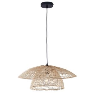 Sanico Goldlux lampa wisząca THAILAND 1xE27 naturalna beżowa w stylu boho IP20 - 331151