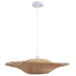 Sanico Goldlux lampa wisząca BARBADOS 1xE27 naturalna beżowa w stylu boho IP20 - 331175