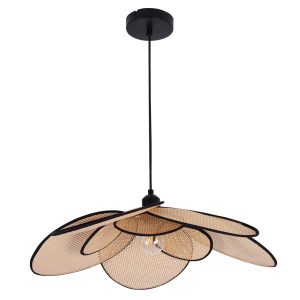 Sanico Goldlux lampa wisząca TOBAGO 1xE27 naturalna beżowa w stylu boho IP20 - 331182