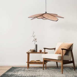 Sanico Goldlux lampa wisząca TOBAGO XL 1xE27 naturalna beżowa w stylu boho IP20 - 331199