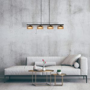 Sanico Goldlux lampa wisząca OFELIA 4xGX53 amber 4000K IP20 - 331311