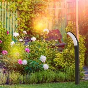 Sanico Goldlux lampa ogrodowa stojąca słupek AMY LED 100 12W 4000K czarna IP44 - 331366