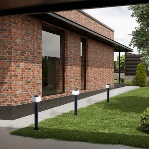 Sanico Goldlux lampa ogrodowa stojąca słupek MALAGA LED 80 12W 4000K czarna IP44 - 331571