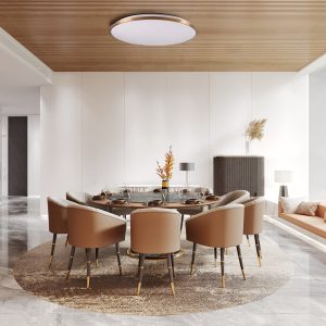 Sanico Goldlux KERN 80 plafon LED z pilotem IR złoty 80W 3000K-6000K IP20 - 331922