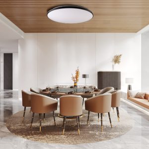 Sanico Goldlux KERN 100 plafon LED z pilotem IR czarny 100W 3000K-6000K IP20 - 331939