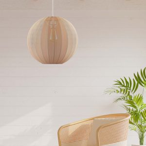 Sanico Goldlux lampa wisząca SENSAI 1xE27 beżowa IP20 - 333605