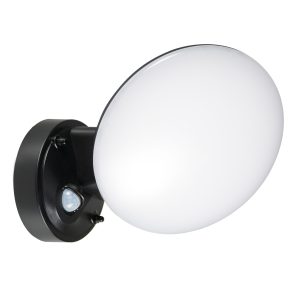 Sanico Goldlux kinkiet ogrodowy oprawa elewacyjna OLAF LED 10W 4000K z czujnikiem ruchu i zmierzchu czarna IP44 - 333797