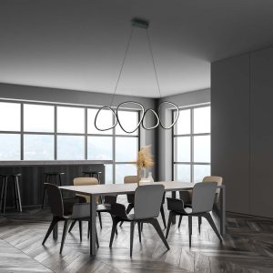 Sanico Goldlux lampa wisząca LED PETRA 48W 4000K czarna IP20 - 334046