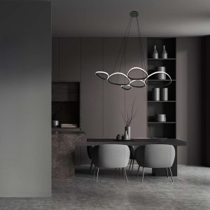 Sanico Goldlux lampa wisząca LED PETRA 58W 4000K czarna IP20 - 334053