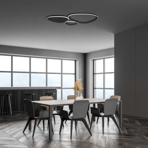 Sanico Goldlux lampa sufitowa LED PETRA 30W czarna 4000K IP20 - 334060