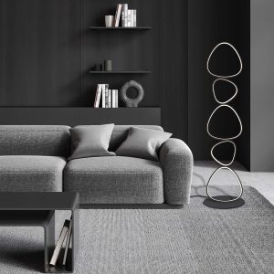 Sanico Goldlux lampa podłogowa LED PETRA 48W czarna 4000K IP20 - 334084