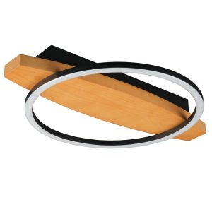 Sanico Goldlux lampa sufitowa MELISA 1 LED 12W czarna 4000K IP20 - 334237