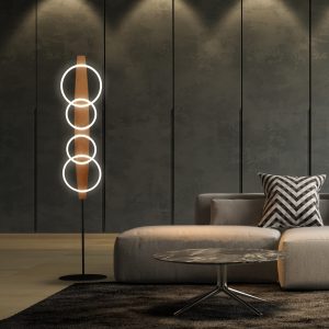 Sanico Goldlux lampa podłogowa MELISA LED 25W czarna 4000K IP20 - 334299