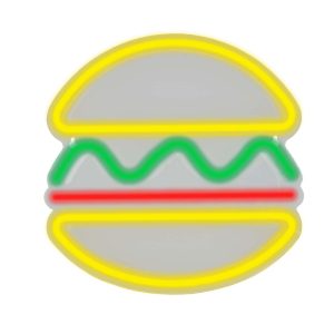 Sanico Goldlux lampka dekoracyjna LED NEON BURGER USB A zasilanie bateryjne IP20 - 335838