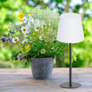 Sanico Goldlux lampka dekoracyjna stołowa LED LUCIA z akumulatorem USB-C czarna White + RGB IP44 - 336385