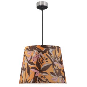 Sanico Goldlux lampa wisząca NOLA chrom abażur stożek 35cm yellow nature E27 IP20 - 336620