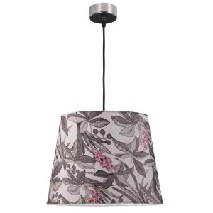 Sanico Goldlux lampa wisząca NOLA chrom abażur stożek 35cm white nature E27 IP20 - 336637