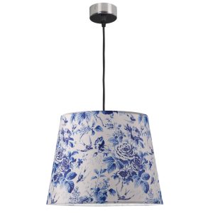 Sanico Goldlux lampa wisząca NOLA chrom abażur stożek 35cm porcelain  E27 IP20 - 336644