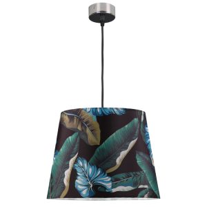 Sanico Goldlux lampa wisząca NOLA chrom abażur stożek 35cm wild nature E27 IP20 - 336651
