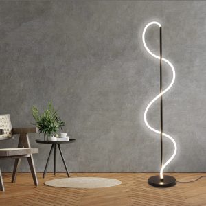 Sanico Goldlux lampa podłogowa EMMA LED 24W czarna 4000K IP20 - 330185