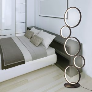 Sanico Goldlux nowoczesna aluminiowa lampa podłogowa FLAMENCO LED 30W 4000K czarna IP20 - 330178